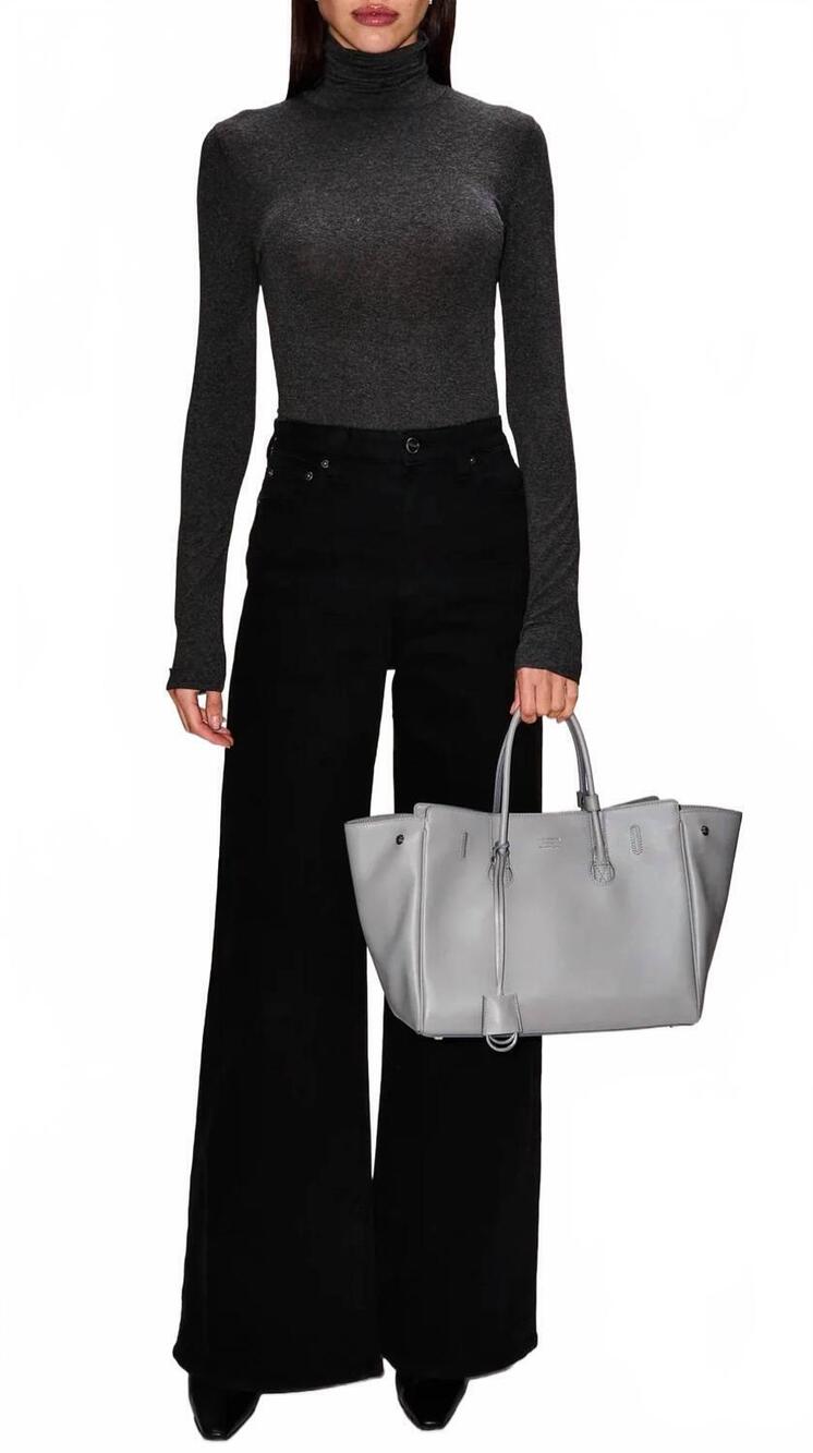 NEW PASCALE MONVOISIN turtleneck top in charcoal